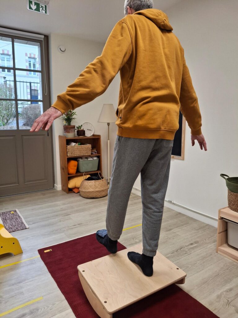 Séance adulte sur planche d'équilibre